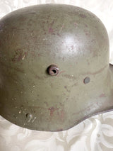 Ancien Casque Militaire Allemand 1ere Guerre Mondiale 1916 Bombe frappée ET66