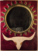 Ancien et rare miroir soleil céramique, Mithé Espelt Modèle BELUGO