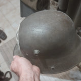 Authentique WW1 / Exceptionnelle coque casque Stahlhelm mle 16 infirmier brancardier / ET64