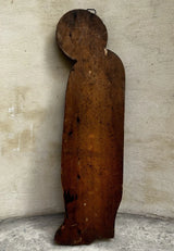 Tableau Ancien Portrait Vierge Marie en Prière Peinture Religieuse Icône s/ Bois