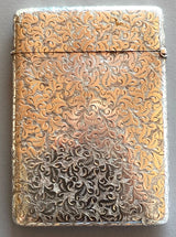 Etui en argent massif Sterling Poinçons BIRMINGHAM et Orfèvre M & L, année 1889