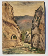 Camille Merlaud Huile Pyrénées Périgord Tableau ancien HSP impressionniste 1900