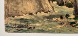 Camille Merlaud Huile Pyrénées Périgord Tableau ancien HSP impressionniste 1900