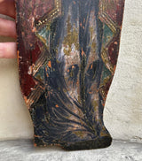 Tableau Ancien Portrait Vierge Marie en Prière Peinture Religieuse Icône s/ Bois