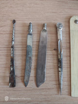 Nécessaire de voyage ancien – Étui cuir & métal – XIXe / début XXe